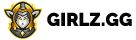 Logo of Girlz.gg. We have a grey and yellow female warrior. We also have the name of the website which is Girlz.gg right to the female warrior.